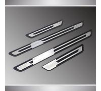 YNQP Lot de 4 Voiture Acier Inoxydable Plinthes Plaques de Protection en Seuil de Porte, pour Tiguan II 2020-2023 Accessoires de Style,A