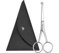 YNR Ciseaux à poils de nez de qualité supérieure, pointe arrondie pour couper les petits détails des poils du visage, des oreilles, des sourcils, 10 cm