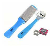 YNR Lot de 3 gommages pour les pieds - Râpe professionnelle pour les pieds - Kit d'outils de pédicure pour peaux mortes et rugueuses - Bleu