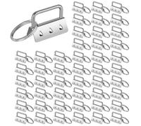 Ynusgeyx 200 Pièces Matériel de Porte-Clés avec Anneaux Fendus Ensemble de Clips de Queue pour Collier de Serrage Lanière Porte-Clés Outil de Bricolage avec Anneau