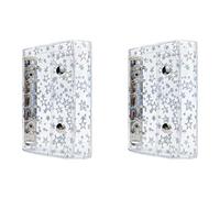 Ynusgeyx 2X A7 Budget Binder Cover Clear PVC 6 Ring Binder Glitter Star Rechargeable Notebook Shell Protector avec 2 Snaps
