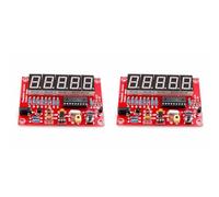 Ynusgeyx 2X Compteur de Fréquence Numérique à LED à Monter Soi-Même, Oscillateur à Cristal 1 Hz-50 MHz, Kit de Testeur, Affichage Numérique à Cinq Chiffres, Kit de Bricolage