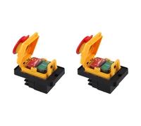 Ynusgeyx 2X Interrupteur Électromagnétique Interrupteur à Bouton Magnétique KJD12 16A 250V Interrupteur de Protection Contre les Sous-Tensions et les Surcharges pour Outils Électriques
