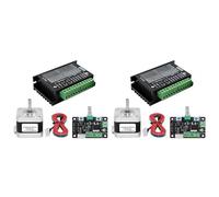 Ynusgeyx 2X Kit de Pilote de Moteur Pas à Pas 17HS4401+TB6600 4 OSC Vitesse et Réglable pour Table Coulissante de Graveur CNC