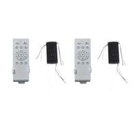 Ynusgeyx 2X Kit de Télécommande Universelle pour Ventilateur de Plafond, Basse Tension, 30 W CC, Contrôleur de Lumière, 6 Vitesses et Minuterie.