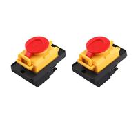 Ynusgeyx 2X KJD12 Interrupteur Électromagnétique KJD12 16A 220V Magnétique Étanche Antidéflagrant avec Bouton D'Arrêt D'Urgence
