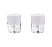 Ynusgeyx 2X Mini Hachoir Électrique Rechargeable, Robot Culinaire, Agitateur A