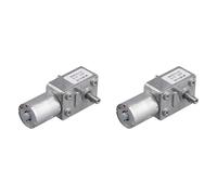 Ynusgeyx 2X Moteur à Courant Continu JGY370 12 V 30 Tr/Min à Vitesse Réduite avec Engrenage à Vis Sans Fin Turbo à Couple Élevé