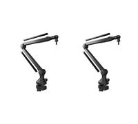 Ynusgeyx 2X Nouveau Support de Microphone de Bureau, Support de Microphone Réglable, Bras de Suspension en Porte-À-Faux, Bras de Ciseaux pour la Diffusion en Direct