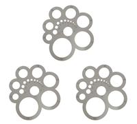 Ynusgeyx 3X Outil de Coupe Du Cuir Coin Cutter Cercle Dessin Modèle Règle en Métal pour la Maroquinerie Travail Du Bois Couture Bricolage Artisanat