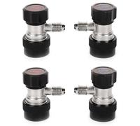 Ynusgeyx 4x R134A A/C AC Compresseur R-134A Adaptateur de Coupleur Manuel Climatisation 1/4 SAE Connecteurs Accessoires