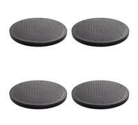 Ynusgeyx 4X Support de Roulements à Billes en Acier Pivotant Rotatif Robuste de 12 Pouces pour Moniteur TV Plateau Tournant Lazy Susans Forme Ronde Noire