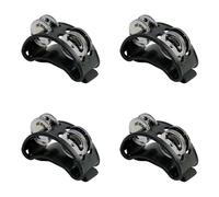 Ynusgeyx 4X Tambourin à Pied Puissant et Réglable avec Instrument de Musique pour Performance et Chant Noir