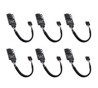 Ynusgeyx 6X Connecteur Hub USB 9 Broches Répartiteur USB 1 à 3 USB2.0 Câble de Carte D'En-Tête 9 Broches pour Le Refroidissement par Eau pour Le Test de Vitesse du Ventilateur LED RVB