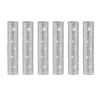 Ynusgeyx 6X Couvercle de Poignée de Micro, Manchon de Poignée de Microphone en Strass Scintillants pour Fête et Émission de Télévision, pour la Plupart des Microphones sans, Argent