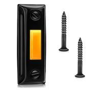 Ynusgeyx Bouton Poussé à Porte Métallique Allumée à LED, Support Mural en Métal de Cloche Câblée, Dispositif de Notification de Porte