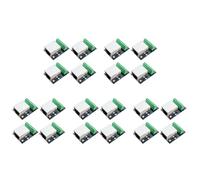 Ynusgeyx Carte de Dérivation de Connecteur de Prise Ethernet RJ45 20 Pièces, Carte de Connecteur 2,54 mm, Terminal Adaptateur Réseau Blindé