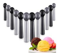 Ynusgeyx Cuillère à Dessert en Aluminium Scooper Design 12 Pièces 7 Pouces Ensemble de Cuillères à Glace Antiadhésives et Anti-Gel