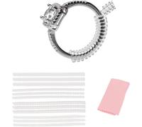 Ynusgeyx Ring Sizer 12 Pack pour Anneaux en Vrac, Clear TPU Ring Guard, Spiral Band Sizer, 4 Tailles Ajuster de la Taille de la Bague pour les