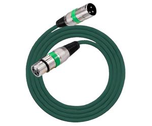 Ynusgeyx XLR Câble de de Panneau Mâle / 3 Broches à XLR du Connecteur Féminin/Mâle Passer à Travers Le Convertisseur D'Extension du Micro Vert