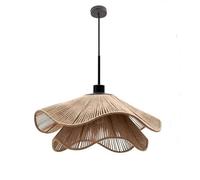 YNVIOZM Luminaires Suspendus Tissés, Lampes Suspendues en Corde De Chanvre, Luminaire Suspendu en Feuille De Lotus De Ferme, Lampe Suspendue Bohème Réglable pour Cuisine, Îlot, Chambre À Coucher