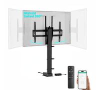 ynVISION.DESIGN Support TV avec élévateur motorisé et pivotant manuel pour | Meuble TV avec élévateur vertical de 101,3 cm, pivotant à 360 °, gestion des câbles, VESA max 600 x 400