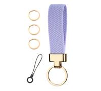 YNYCIPZ Porte-clés femme,Porte-clés de voiture bande élastique corde tressée élastique corde en nylon (violet)