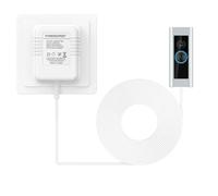 Ynzeyx Adaptateur Secteur pour Sonnette Vidéo, 24V 500MA Transformateur de Sonnette de porte Compatible avec Ring Door Bell Video doorbell 2 Pro (3m/118in White)