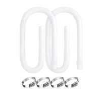 Ynzeyx Tuyau piscine, 2Pcs 32mm Tuyau pompe piscine Rechange pour Intex 330, 530 et 1000 GPH, 150cm/59in Hose pour Piscine Hors Sol