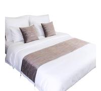 YNZUNMY Chemin de Lit, Chemin de Lit Double Couvre-lit en Flanelle Diamant Chemin en Décoration D'hôtel Drapeau Chambre À Coucher Serviettes De Queue(01,45x45cm Pillowcase 1pc)