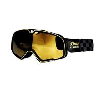 YNZUNMY Lunette Moto Cross,Masque Moto Cross Lunettes de Moto Lunettes de Ski Lunettes de Soleil de Motocross Lunettes Vintage Casque Cyclisme Course café Racer Chopper VTT ATV(GD-Gold)