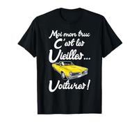 YO Cadeau pour Un Passionné d'Automobile T-Shirt Vintage Automobile Humoristique Noir Homme Small