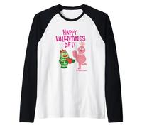 Yo Gabba Gabba! Brobee Foofa Valentine's Day Manche Raglan