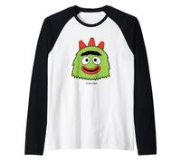 Yo Gabba Gabba! Brobee Green Character Big Face Manche Raglan