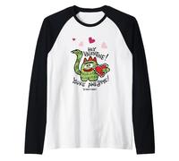 Yo Gabba Gabba! Brobee Holding Heart Valentine's Day Manche Raglan