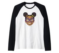 Yo Gabba Gabba! Girl with Purple Glasses Character Big Face Manche Raglan