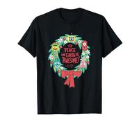 Yo Gabba Gabba! Peace on Earth Christmas Wreath T-Shirt
