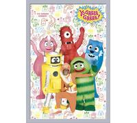 Yo Gabba Gabba - Poster - Cast + cadre amovible, Shinsuke® Maxi MDF argenté, vitre acrylique