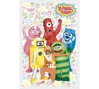 Yo Gabba Gabba - Poster - Cast + cadre amovible, Shinsuke® Maxi MDF blanc, vitre acrylique