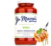 Yo Mama’s Foods Sauce Pour Pâtes Céto Tomate Basilic - Sans Sucre Ajouté, Faible En Glucides, Faible En Sodium, Végétalienne, Sans Gluten, Compatible Avec Le Paléo |25 Onces (Paquet De 1)