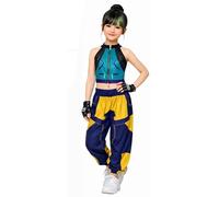 Yo! Party Déguisement K-Pop Dance noir pour enfant avec gilet et pantalon long (taille 4-6 ans)