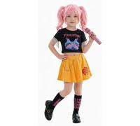 Yo! Party Déguisement K-Pop Dance rose pour enfant avec t-shirt, jupe et bas (taille 7-9 ans)