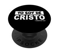 Yo Soy de Cristo, Christian Believer Faith God Religious PopSockets PopGrip Adhésif