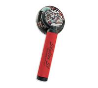 Yo-tronics YTH-310S1 Casque DJ urbain à une oreille avec pilote 50 mm et | Oreillette graphique tête de mort, poignée antidérapante rouge, basses améliorées, oreillette rotative à 170°