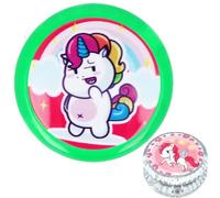 Yo-Yo Lumineux Motif Licorne Blanche - Retour Automatique pour Enfants Débutants - Roulement en Plastique Haute Vitesse - Divertissement Boucle String Tricks - Party Favors pour Adultes et Garçons