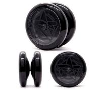 YoYoFactory Yo-Yo SPINSTAR - Idéal pour débutants, ficelle et instructions incluses - Noir