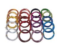 Yo-Yo2015 Fil d'aluminium flexible anodis , 100 m tres, 20 couleurs, pour la fabrication de bijoux, l'artisanat, le jardinage (calibre 12, 2 mm),