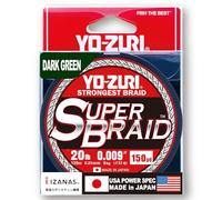 Yo-Zuri Superbraid 137,2 m Tresse de Flottant, Vert foncé, 9,1 Kilogram