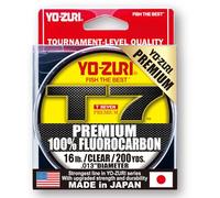 Yo-Zuri T7-7,3 kg-cl-181,9 m : T-7 Premium Fluorocarbone 7,3 kg 200 m, Transparent kg-CL-200YD Unisexe, Taille Unique