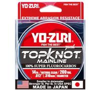 Yo-Zuri - Topknot Mainline - Fil de pêche en fluorocarbone, 182 m, 6,4 kg, Transparent